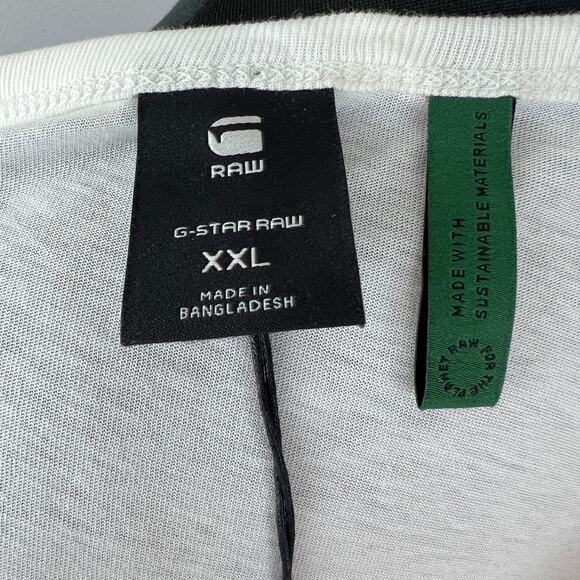 G-STAR RAW White Short Sleeve Foil Graphic Logo Short Sleeve T-Shirt XXL NEW - Picture 7 of 11